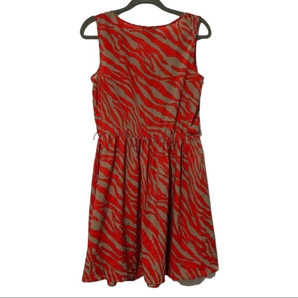 A. Byer‎ Orange/Tan Striped Sleeveless Dress L - Picture 4 of 6